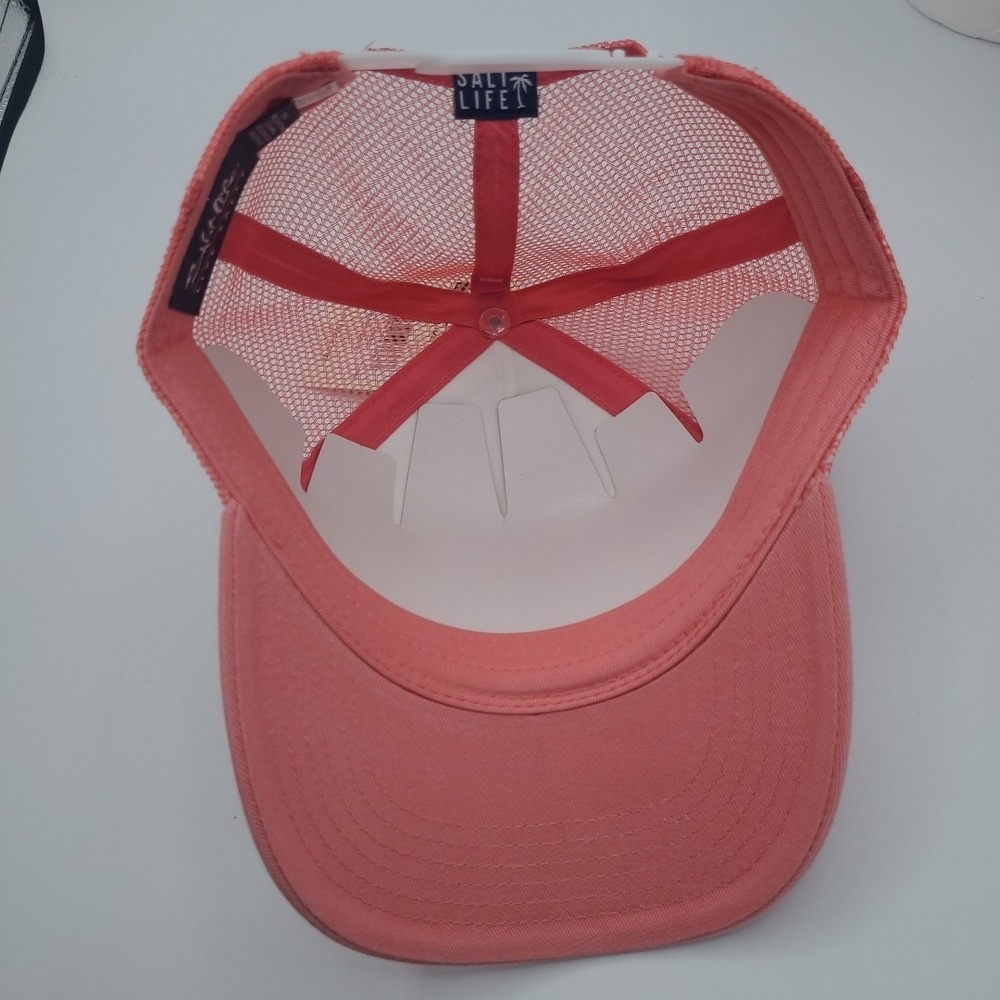 Salt Life Baseball Cap Hat Mesh Pink White Live Salty Snap Back Youth NEW - Picture 6 of 7